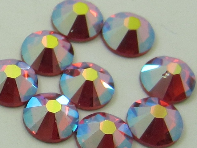 1 Gross 10ss INDIAN PINK AB HOTFIX European Rhinestones